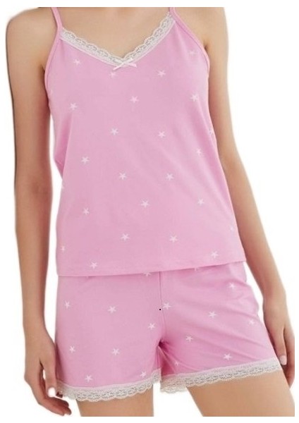 Luna Sottile Tasarım Ip Askı Şortlu Kadın Pijama Takım S/xxl