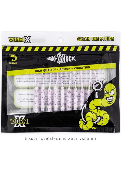 Silikon Kurt Yem - Lrf Yem - 1g 52MM - Fishack Wormix - 10 Adet - White fırsatları