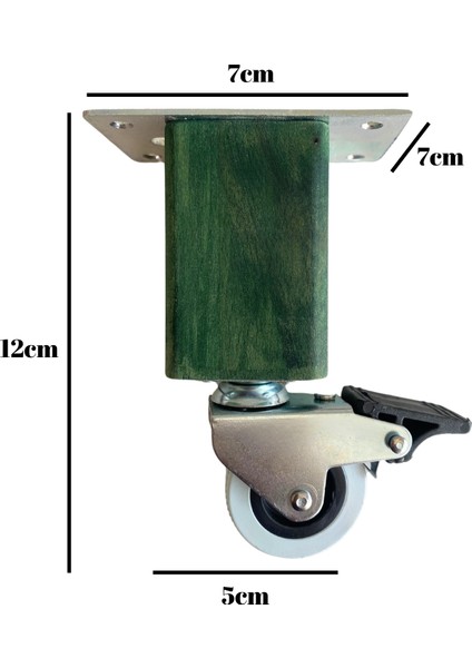 Kale Ahşap Tekerli Ayak Mobilya Masa ve Dolap Tekerli AYAĞI(FRENLİ)(12CM-15CM)(KAYIN/GÜRGEN Ağacı) fırsatları