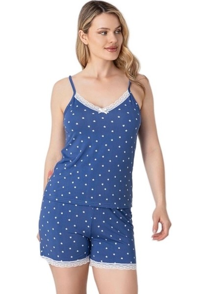 Rosamare Tasarım Ip Askılı Şortlu Kadın Pijama Takımı S/xxl