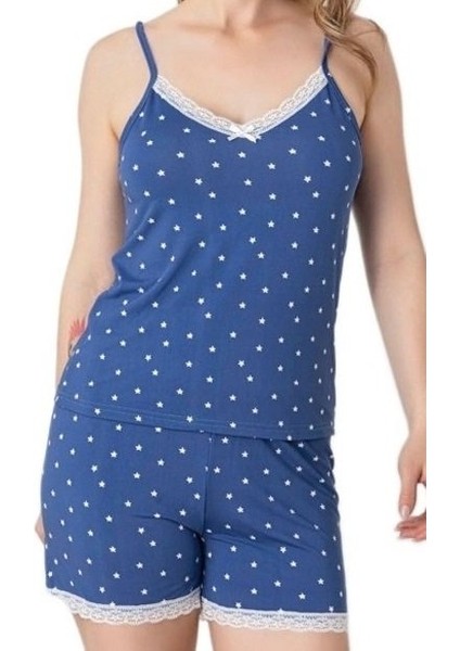 Rosamare Tasarım Ip Askılı Şortlu Kadın Pijama Takımı S/xxl
