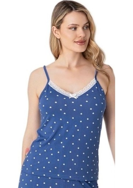 Rosamare Tasarım Ip Askılı Şortlu Kadın Pijama Takımı S/xxl