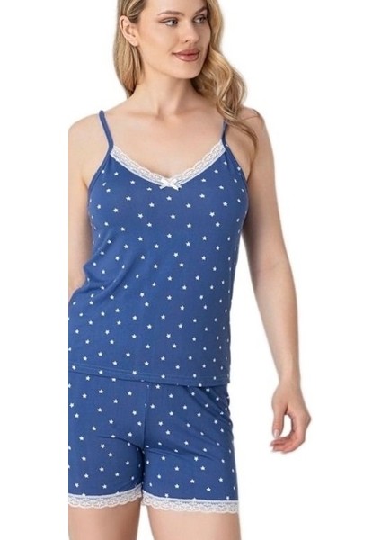 Rosamare Tasarım Ip Askılı Şortlu Kadın Pijama Takımı S/xxl