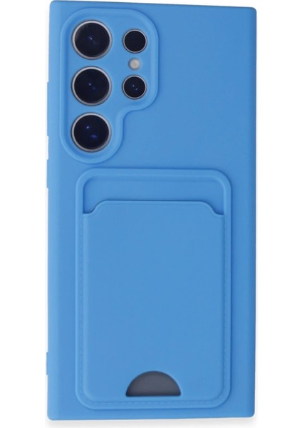 Samsung Galaxy S24 Ultra Kılıf Kelvin Kartvizitli Silikon - Mavi - NFND6831-3500