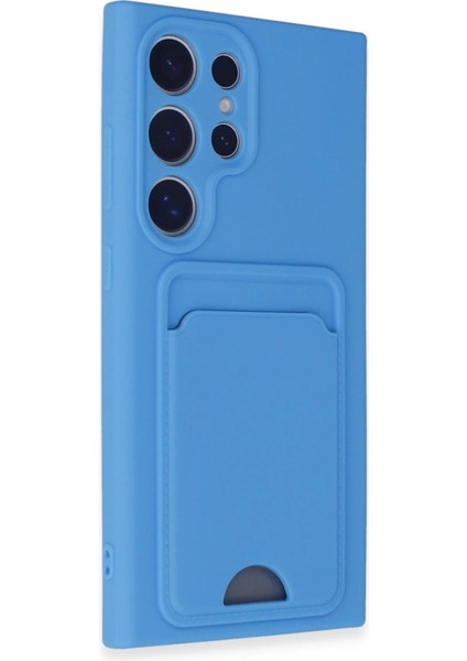 Samsung Galaxy S24 Ultra Kılıf Kelvin Kartvizitli Silikon - Mavi - NFND6831-3500