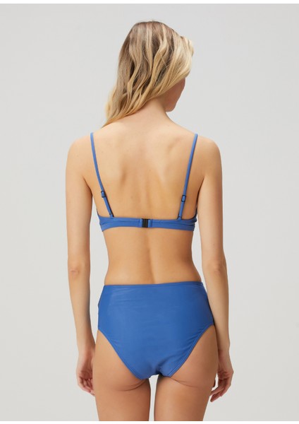 Mavi Üçgen Bikini Üstü