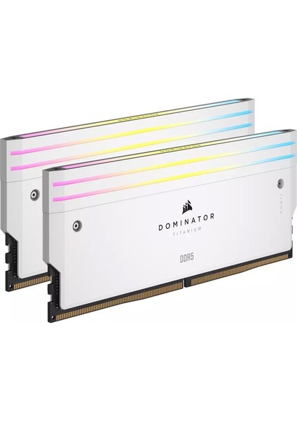 Corsaır Domınator Tıtanıum Rgb 64GB (2X32GB) CL30 6000MT/S Ddr5 Amd Expo Beyaz RAM-CMP64GX5M2B6000C30W