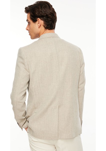 Slim Fit Bej Erkek Düz Ceket F3WM-CKT174 indirimleri