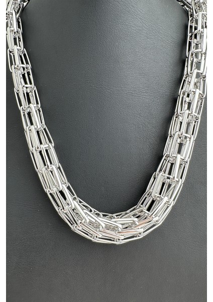 Çok Sıralı Zincir Tasarım Kolye (40cm) fiyatları