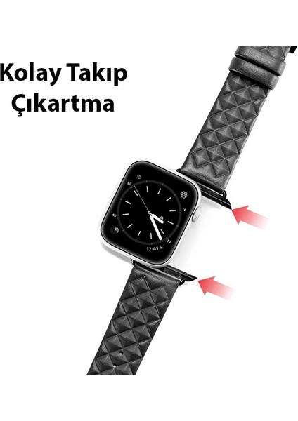 Dux Ducis Apple Watch 42/44/45MM Için Enland Serisi Premium Deri Kayış Kordon-(19 - TKNAL8838-70 indirimleri