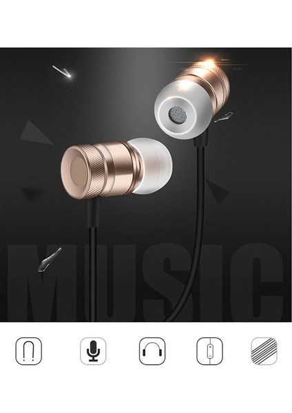Magic Saound 3.5mm Jack Metal Piston Mikrofonlu KULAKLIK-(1903) - TKNAL5447-4392 modelleri