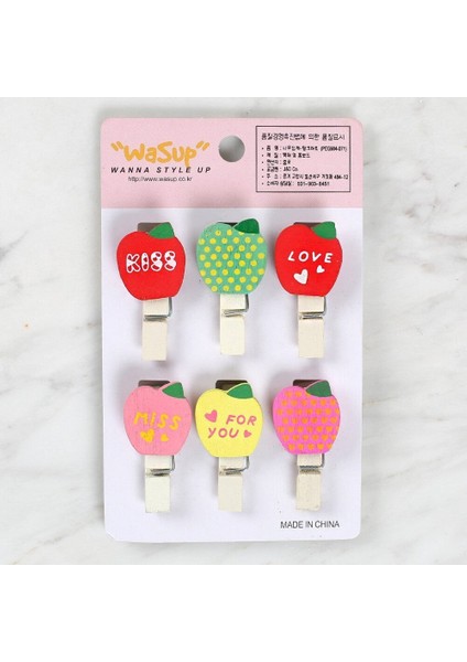 Dekoratif Elma Desenli Mandal 6'lı