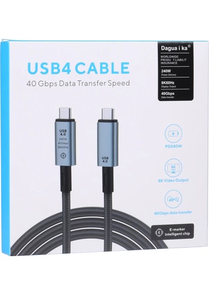 Ally USB 4.0 240W Type-C To Type-C 8k Görüntü-Data ve Ultra Hızlı Şarj Kablosu - TKNAL9058-64 fırsatları
