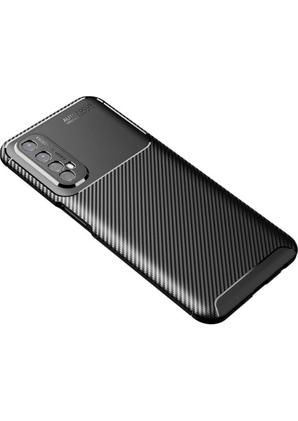 Realme 7 Kılıf Auto Focus Karbon Kapak - Siyah - TKNAL7315-5858 fiyatları