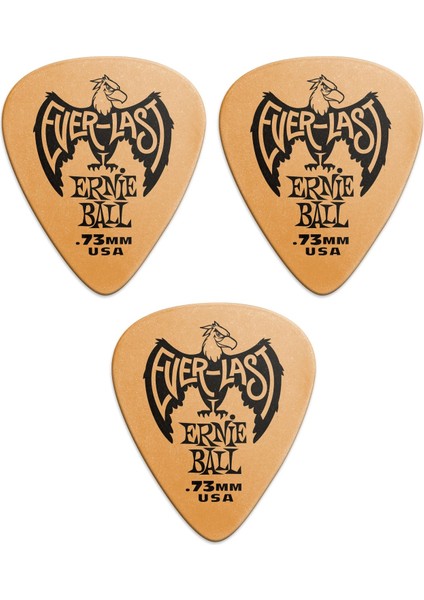 P09190-3 Gitar Penası 3 Adet Everlast 0.73 mm Turuncu