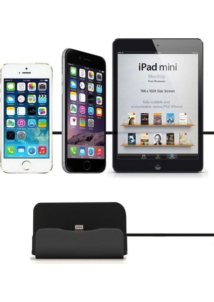 Iphone 14-13-12-11 2in1 Masaüstü Stand+ USB Şarj KABLOSU-(1903) - TKNAL9830-5735 modelleri