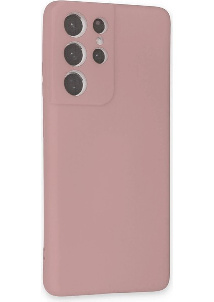 Samsung Galaxy S21 Ultra Kılıf Nano Içi Kadife Silikon - Pudra - TKNAL2429-5309 fiyatları
