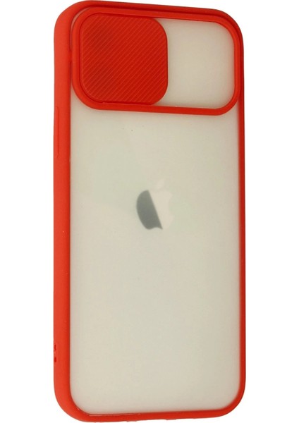 iPhone 12 Kılıf Palm Buzlu Kamera Sürgülü Silikon - Kırmızı - TKNAL1829-2693 fiyatları