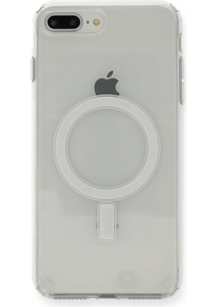iPhone 8 Plus Kılıf Magneticsafe Şeffaf Silikon - Şeffaf - TKNAL3973-8991