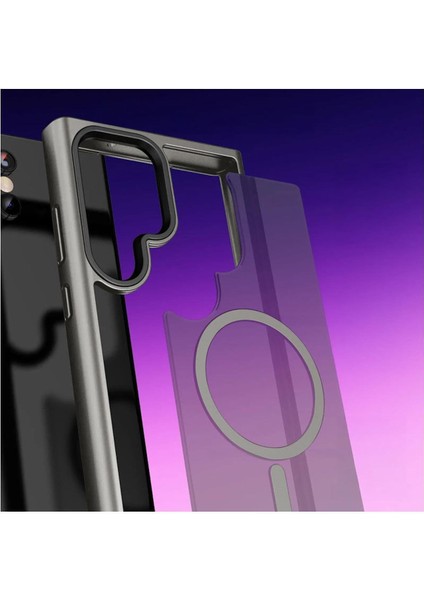 Samsung Galaxy S23 Ultra Uyumlu Kılıf Zebana Fros Silikon Kılıf (Kablosuz Şarj Destekli) Gri modelleri