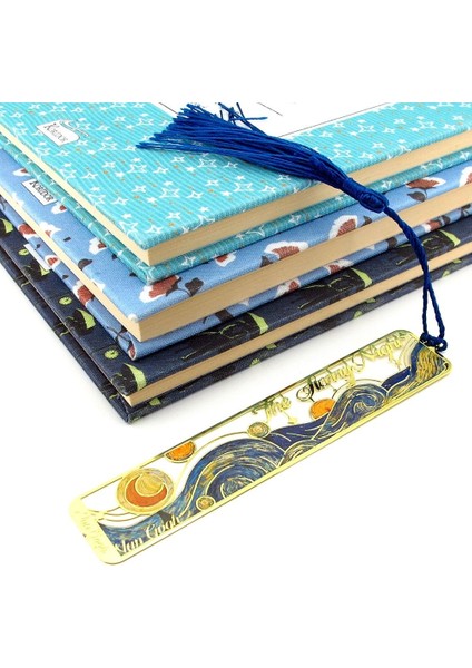 Vincent Van Gogh Yıldızlı Gece Starry Night Metal Kitap Ayracı Püsküllü AY013