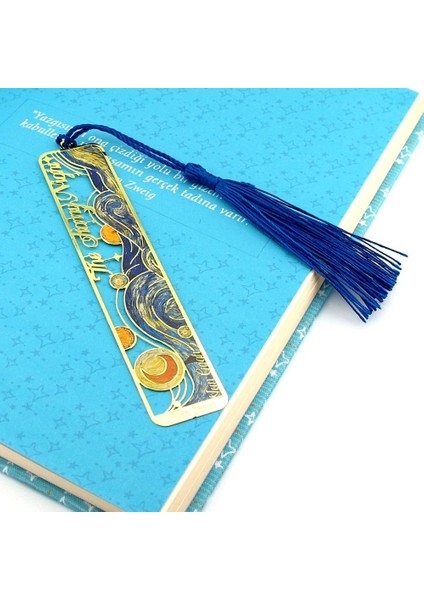 Vincent Van Gogh Yıldızlı Gece Starry Night Metal Kitap Ayracı Püsküllü AY013 fiyatları