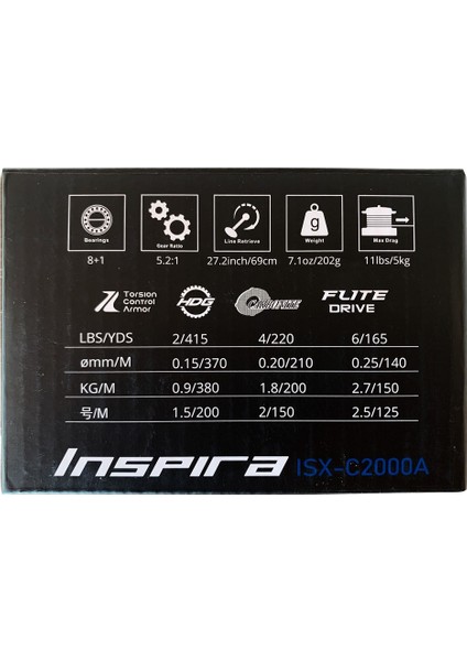 Inspira ISX- 2000A Gunsmoke 8bb+1rb Lrf Olta Makinesi fiyatları