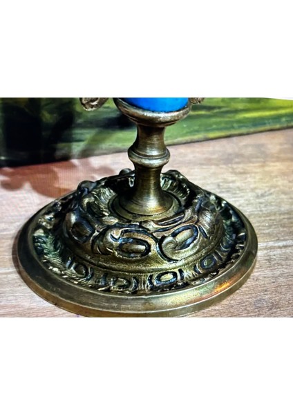 Antika 1800 Ler Fransız Sevres Bronz Işlemeli Şamdan Çifti 21,5 cm Boyunda fırsatları