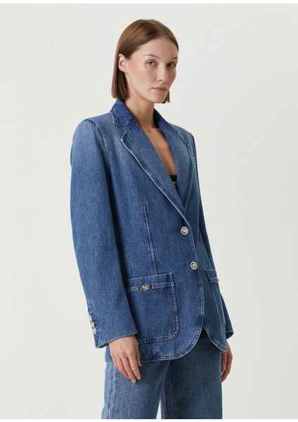Oversized Mavi Denim Blazer modelleri