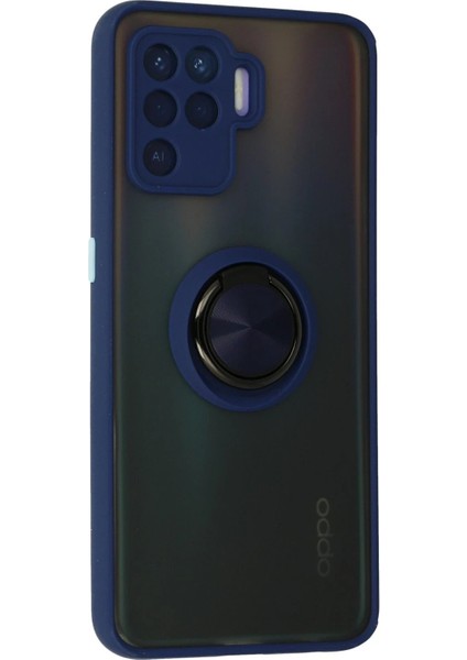 Oppo Reno 5 Lite Kılıf Montreal Yüzüklü Silikon Kapak - Lacivert - TKNAL9440-2798 fiyatları