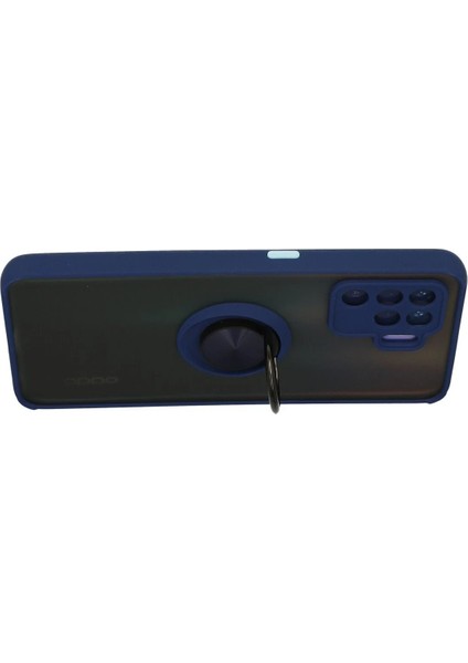 Oppo Reno 5 Lite Kılıf Montreal Yüzüklü Silikon Kapak - Lacivert - TKNAL9440-2798 modelleri
