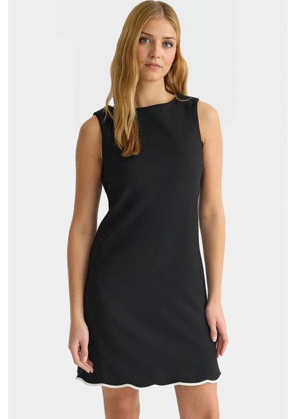 Yazlık Mini Elbise Finike Dokuma A Line Kesim 88% Polyester Rahat ve Şık Zarifane Tasarım