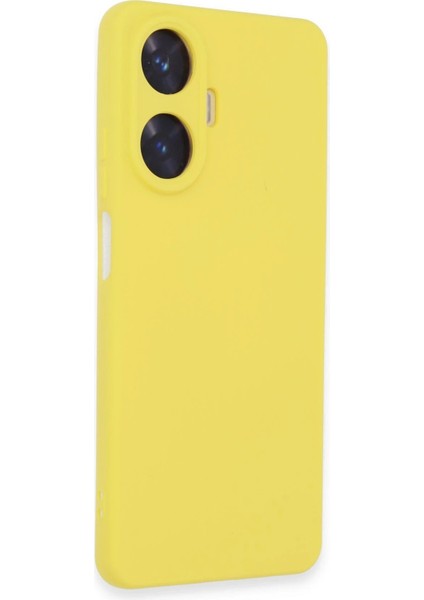 Realme C55 Kılıf Nano Içi Kadife Silikon - Sarı - TKNAL1600-4762