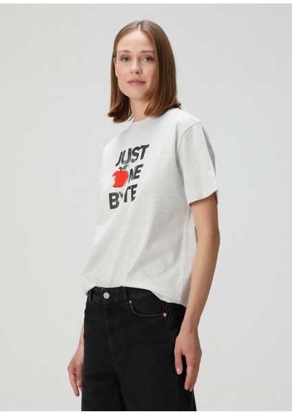 x Disney Just One Byte Gri T-Shirt