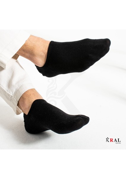 Erkek - Kadın Düz Desen (10 Çift) Snikers Pamuklu Terletmez Çorap