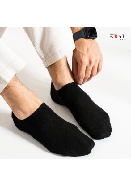 Erkek - Kadın Düz Desen (10 Çift) Snikers Pamuklu Terletmez Çorap