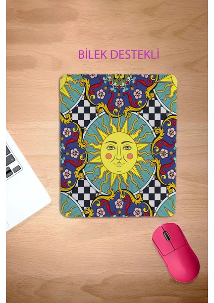 Dikdörtgen, Limon Desenli, Yaz Teması Mousepad, Bilek Destekli Konforlu Mousepad, Pc Aksesuarı