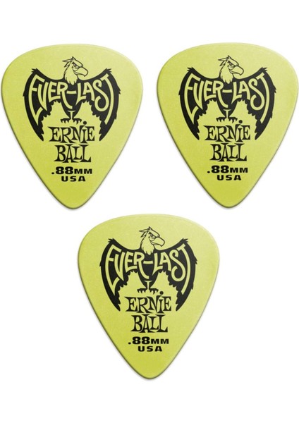 P09191-3 Gitar Penası 3 Adet Everlast 0.88MM Yeşil