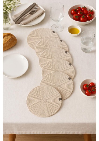 30 cm 6 Lı Hasır Krem Renk Supla modelleri