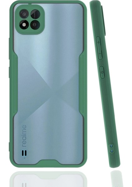 Realme C11 2021 Kılıf Platin Silikon - Yeşil - TKNAL7373-9075