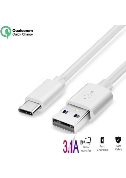 Samsung Galaxy A80 UYUMLU Hızlı Şarj ve Data Kablosu 3.1 Amper 1 Metre