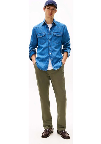 Erkek Chino Denton 1985 Pima Cotton Pantolon - Haki fiyatları