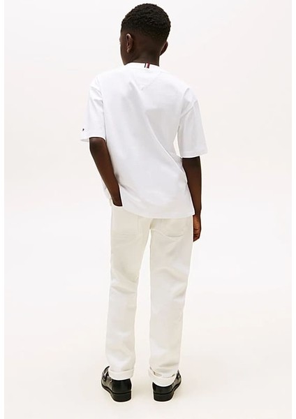 Erkek Çocuk Signature Embroidery T-Shirt - Beyaz modelleri