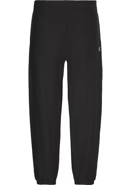 Erkek Premium Terry Monogram Jogger Eşofman Altı - Siyah