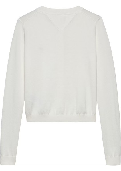 Kadın Essential Crew Neck Hırka - Ekru fiyatları