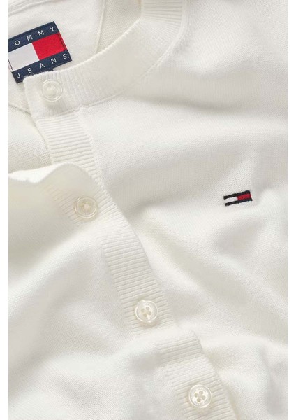 Kadın Essential Crew Neck Hırka - Ekru modelleri