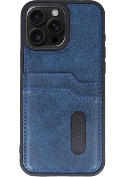 iPhone 15 Pro Max Kılıf Sara Kartvizitli Deri Kılıf - Lacivert - TKNAL2182-3153 fiyatları
