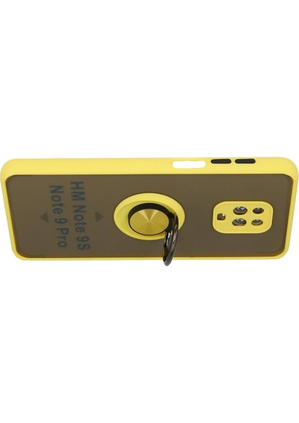 Xiaomi Redmi Note 9 Pro Kılıf Montreal Yüzüklü Silikon Kapak - Sarı - TKNAL9096-7020 modelleri