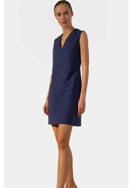 Dokuma A Kesim Kolsuz Mini Elbise Keten Pamuk Yaz Seçkin Malzeme Mükemmel Uyum fiyatları