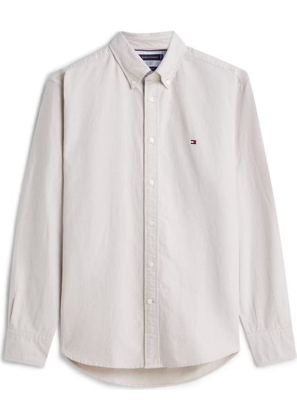 Erkek Solid Heritage Oxford Uzun Kollu Gömlek - Çöl